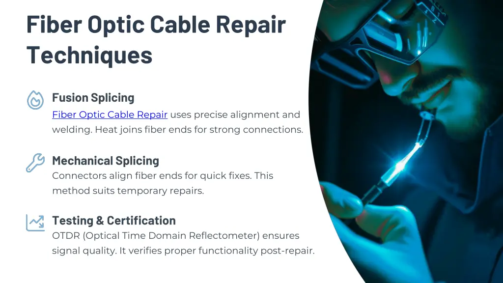 fiber optic cable repair techniques