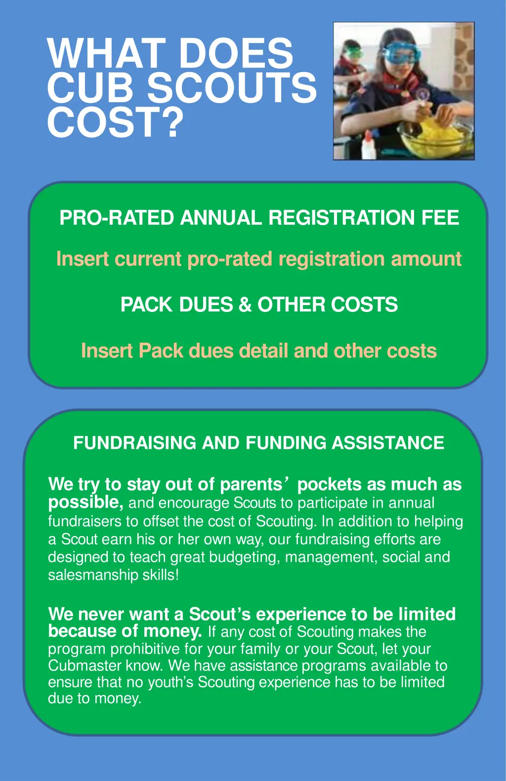 what does cub scouts cost