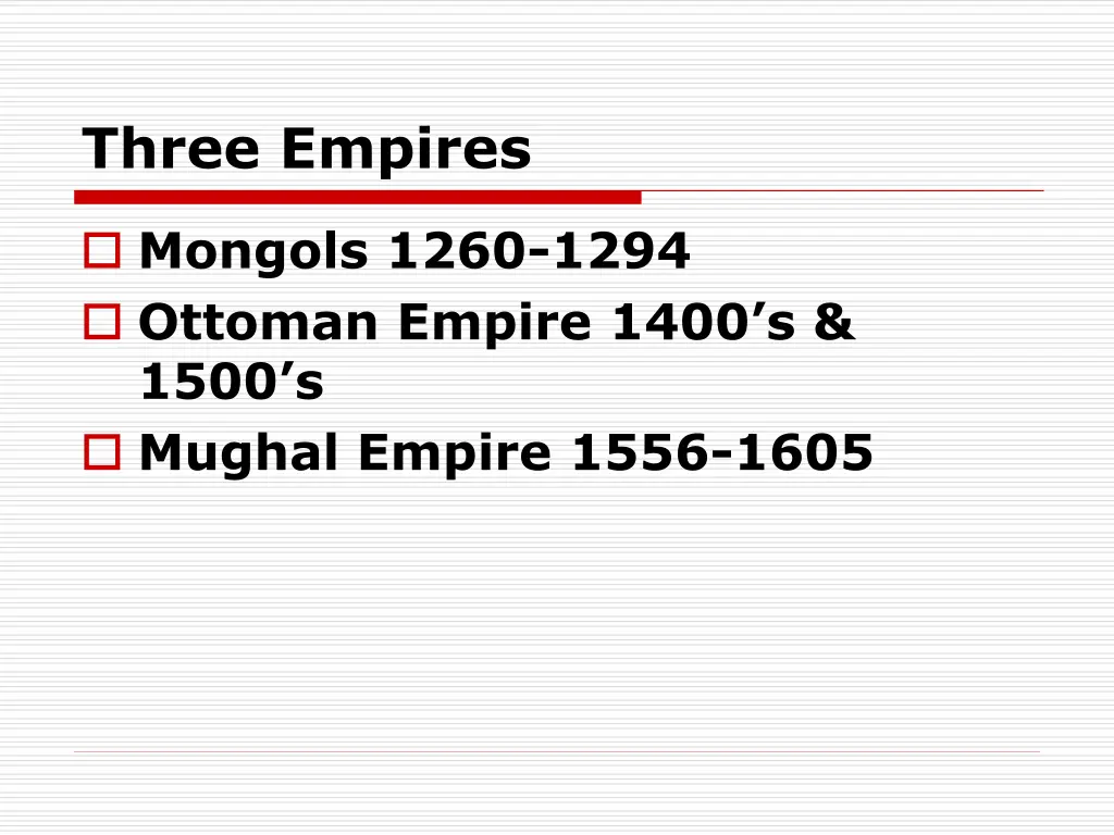 three empires