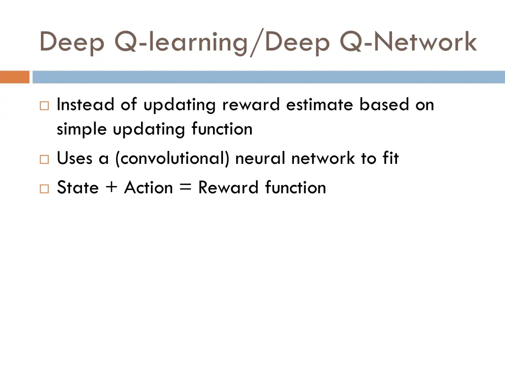 deep q learning deep q network
