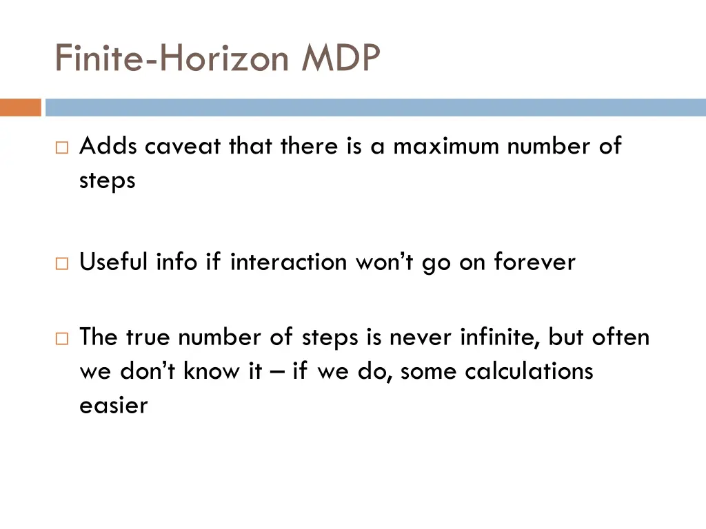 finite horizon mdp