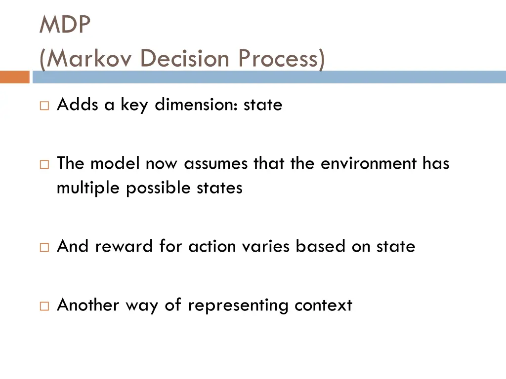 mdp markov decision process