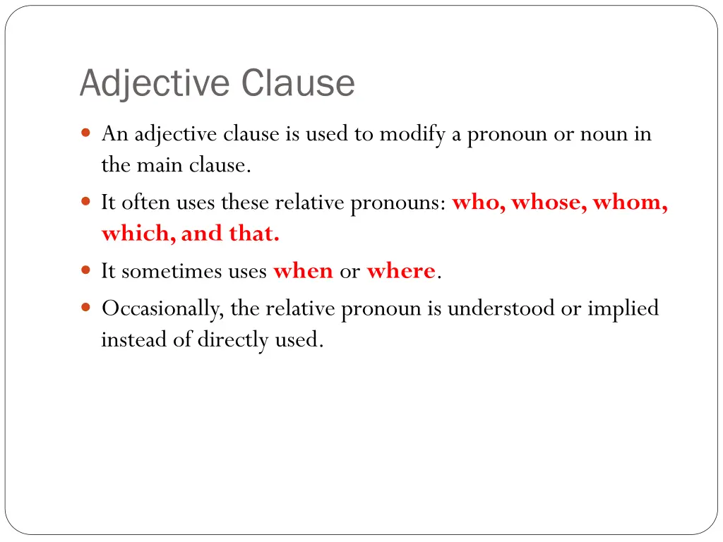 adjective clause 1
