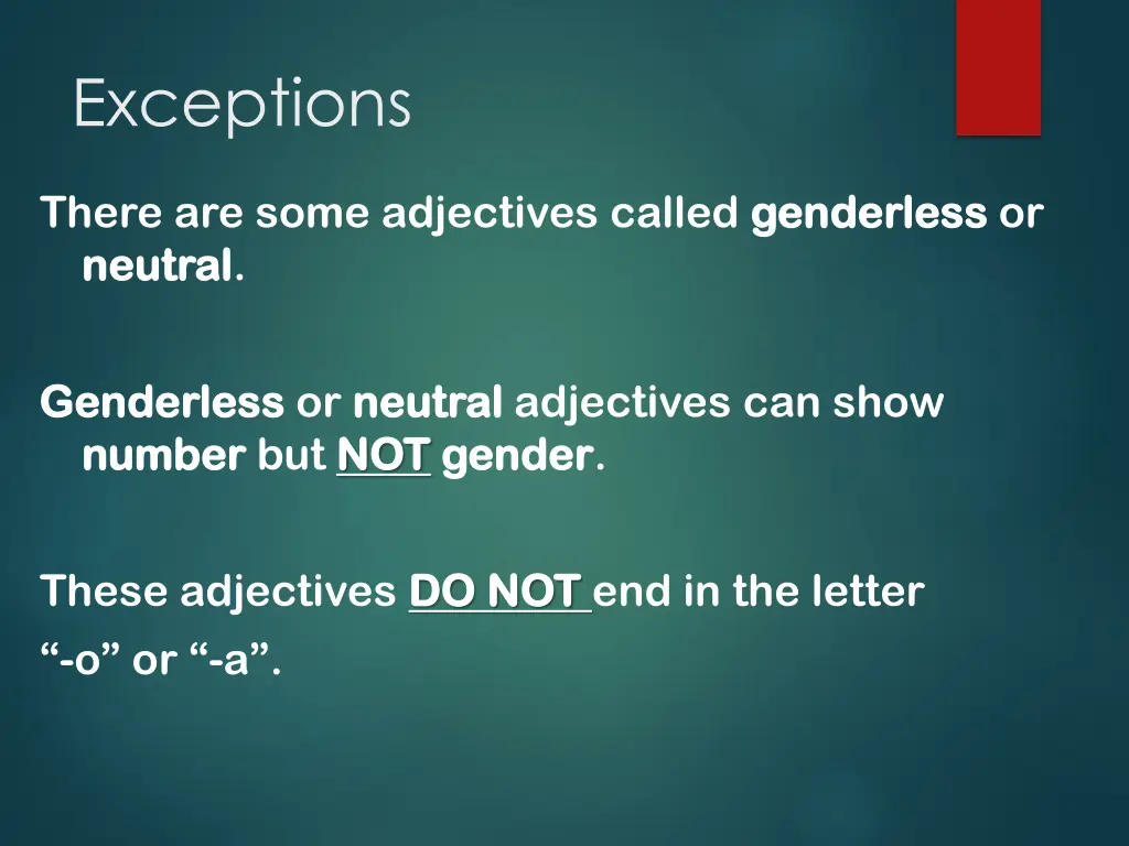 exceptions