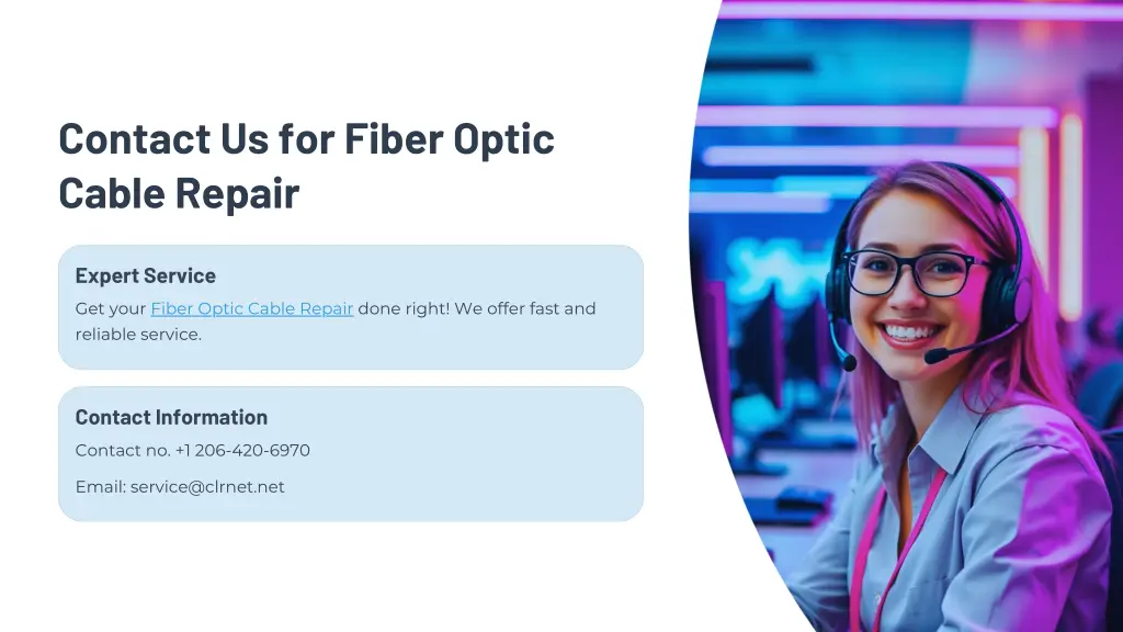 contact us for fiber optic cable repair