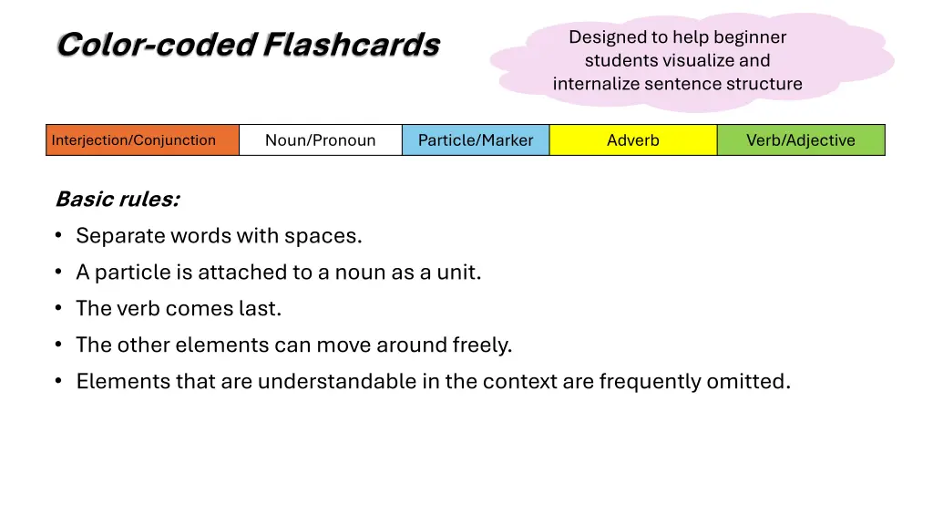 color coded flashcards