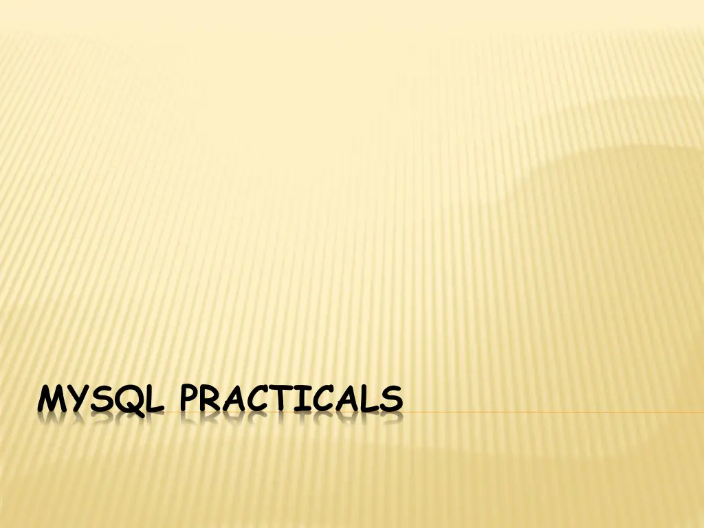 mysql practicals