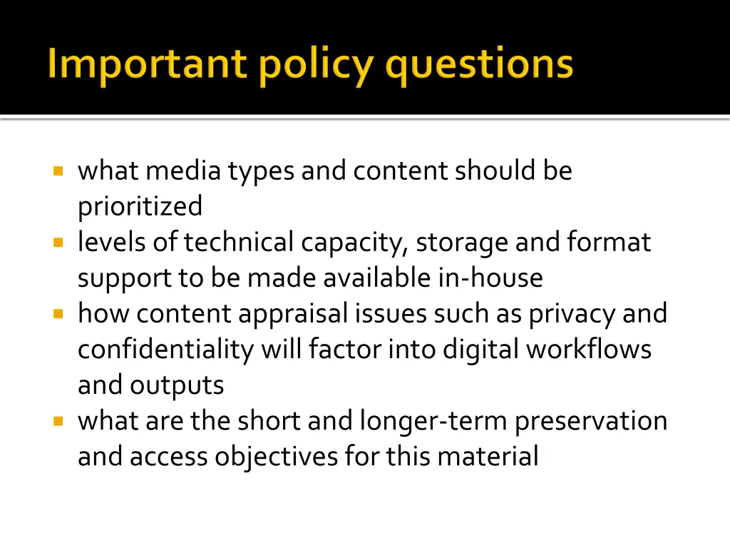 what media types and content should