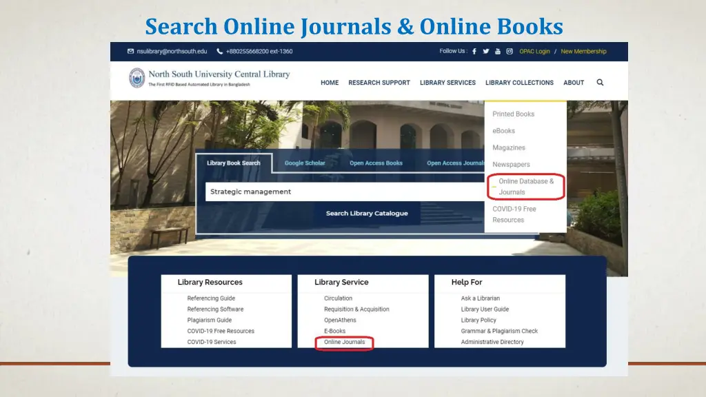 search online journals online books