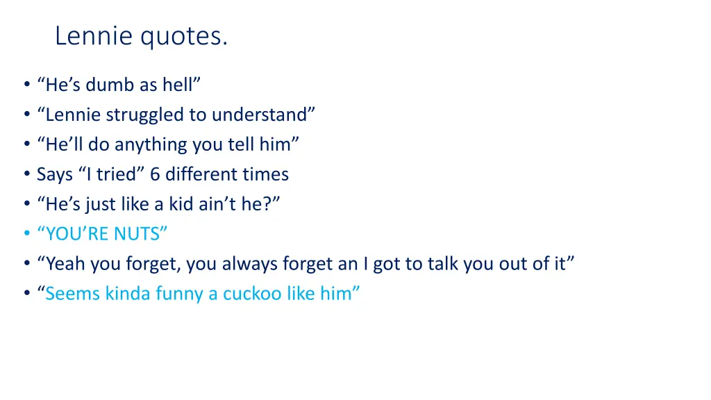 lennie quotes