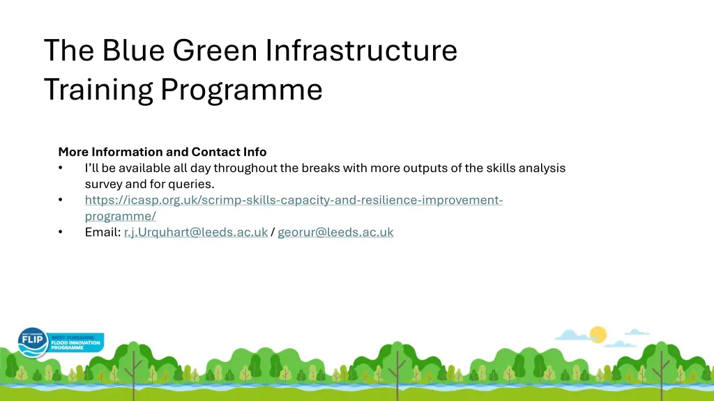 the blue green infrastructure training programme 5