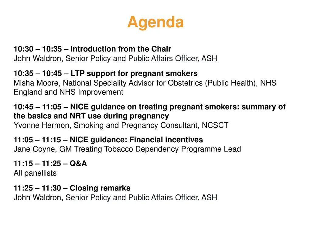 agenda