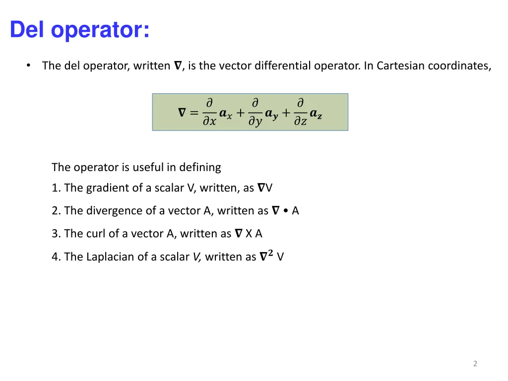 del operator