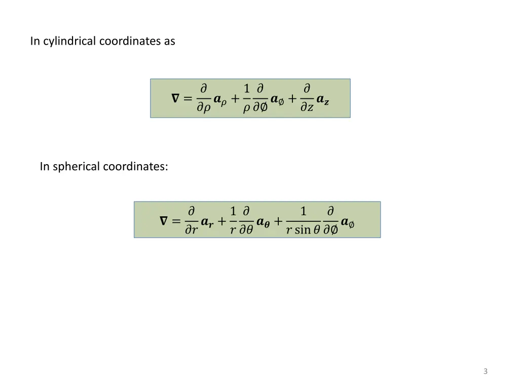 in cylindrical coordinates as
