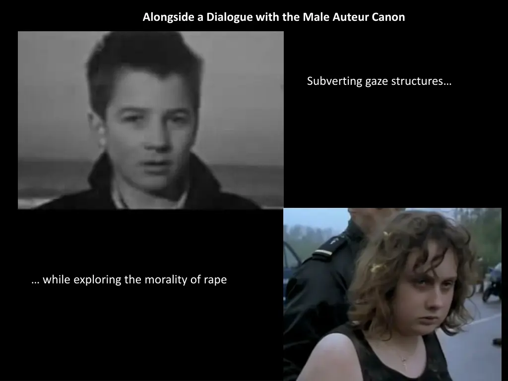 alongside a dialogue with the male auteur canon
