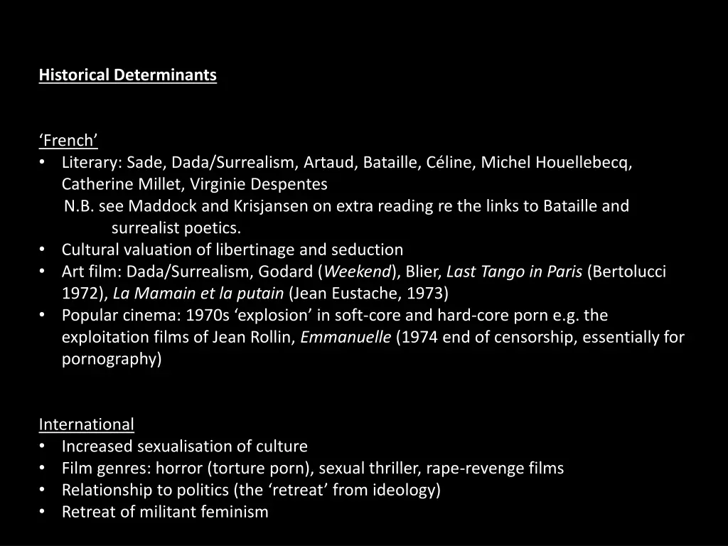 historical determinants