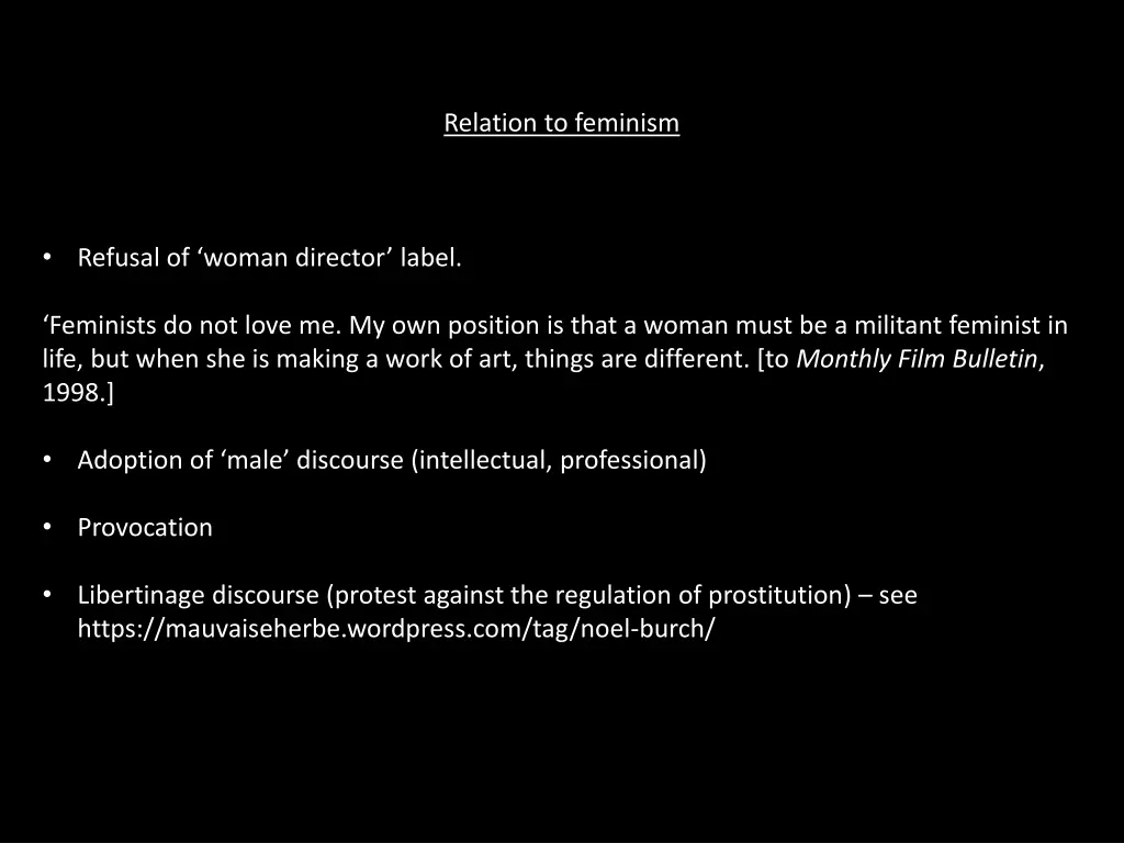 relation to feminism