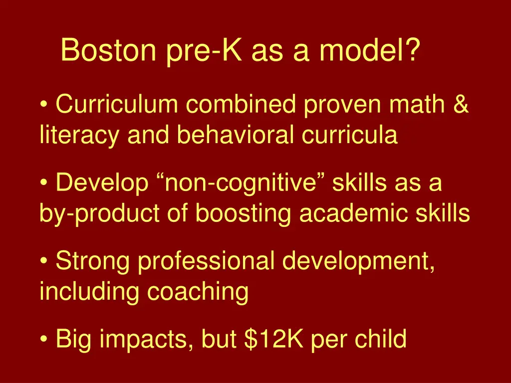 boston pre k as a model