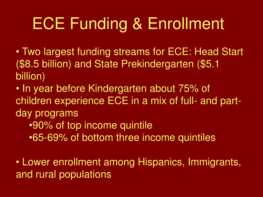 ece funding enrollment