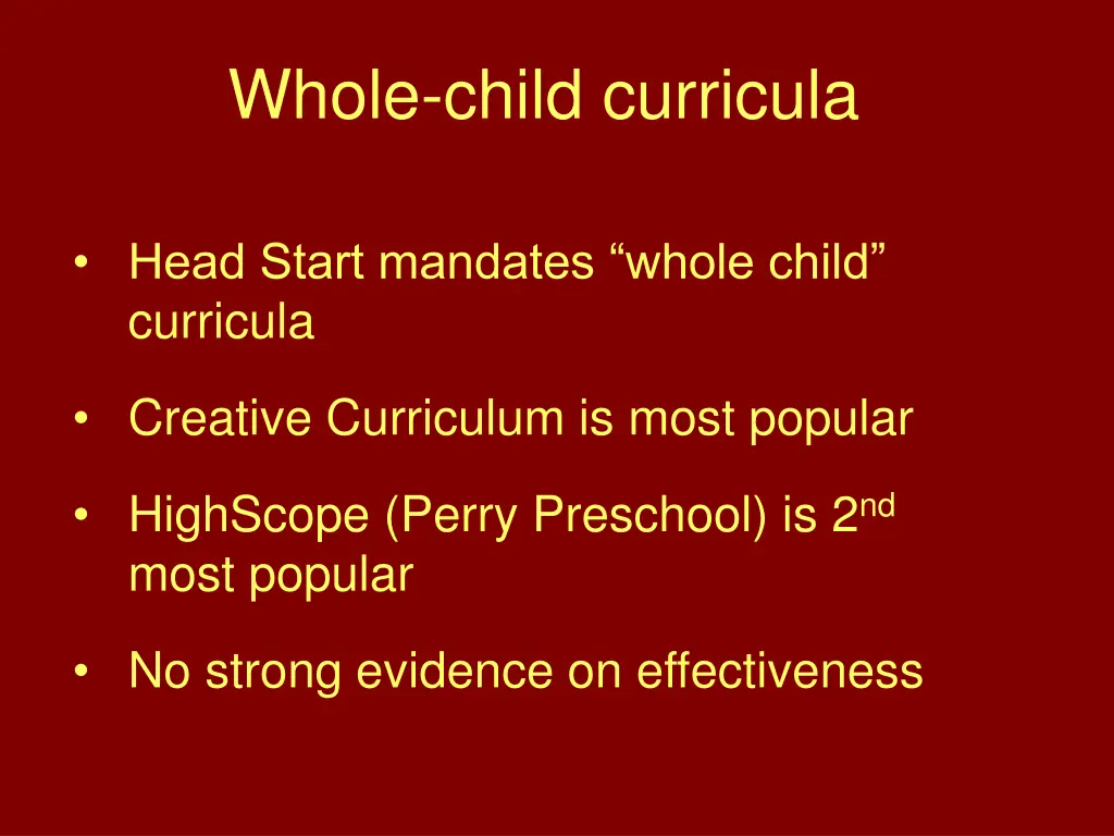 whole child curricula