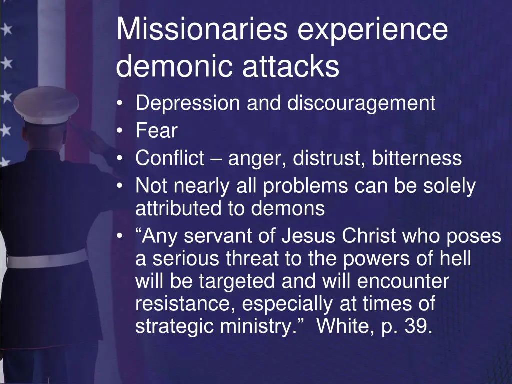missionaries experience demonic attacks