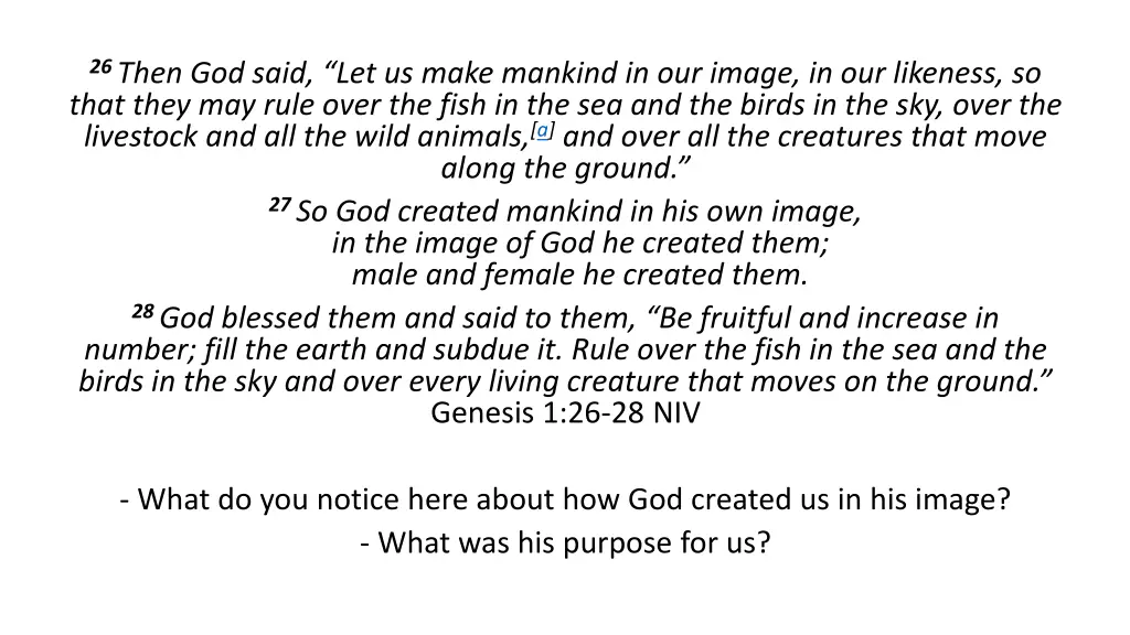 26 then god said let us make mankind in our image