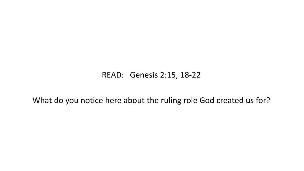 read genesis 2 15 18 22