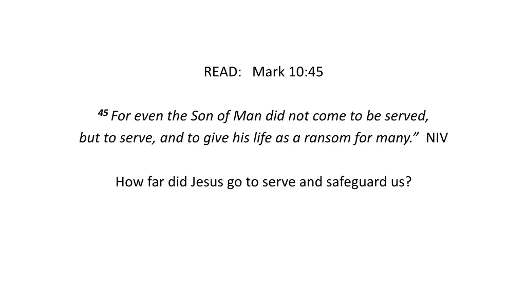 read mark 10 45