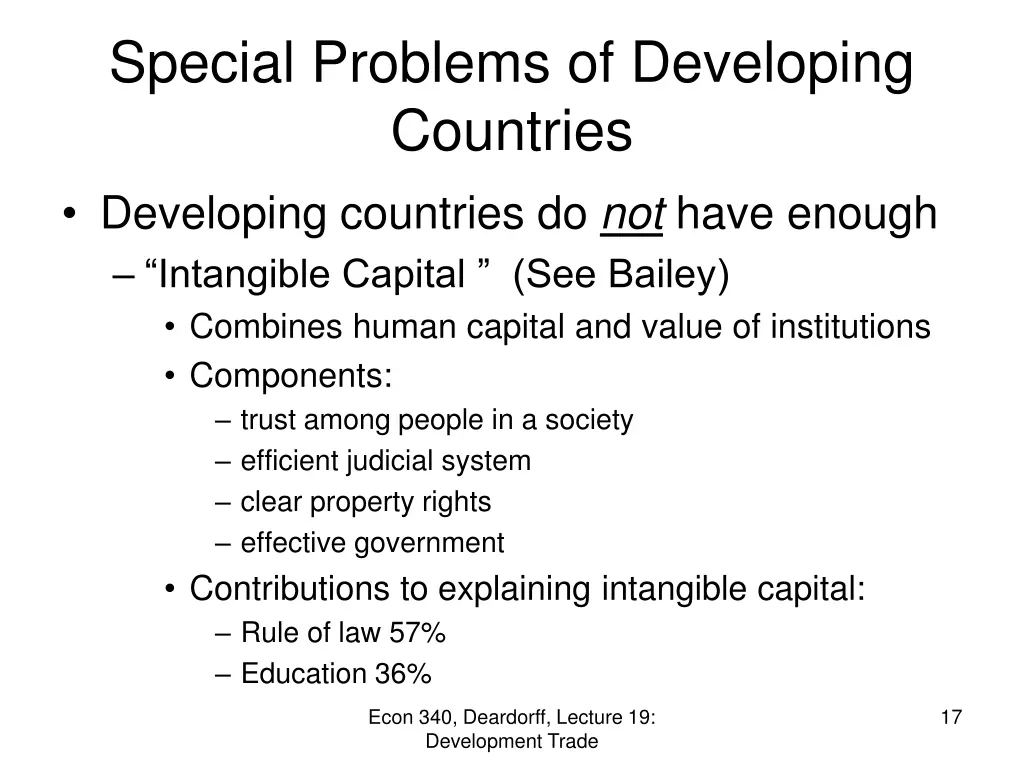 special problems of developing countries 4