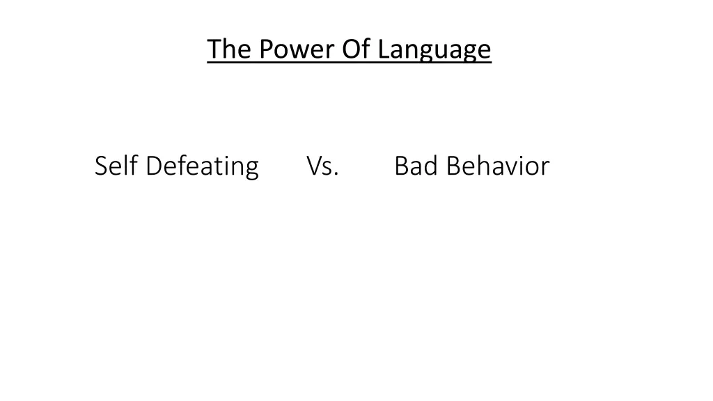 the power of language