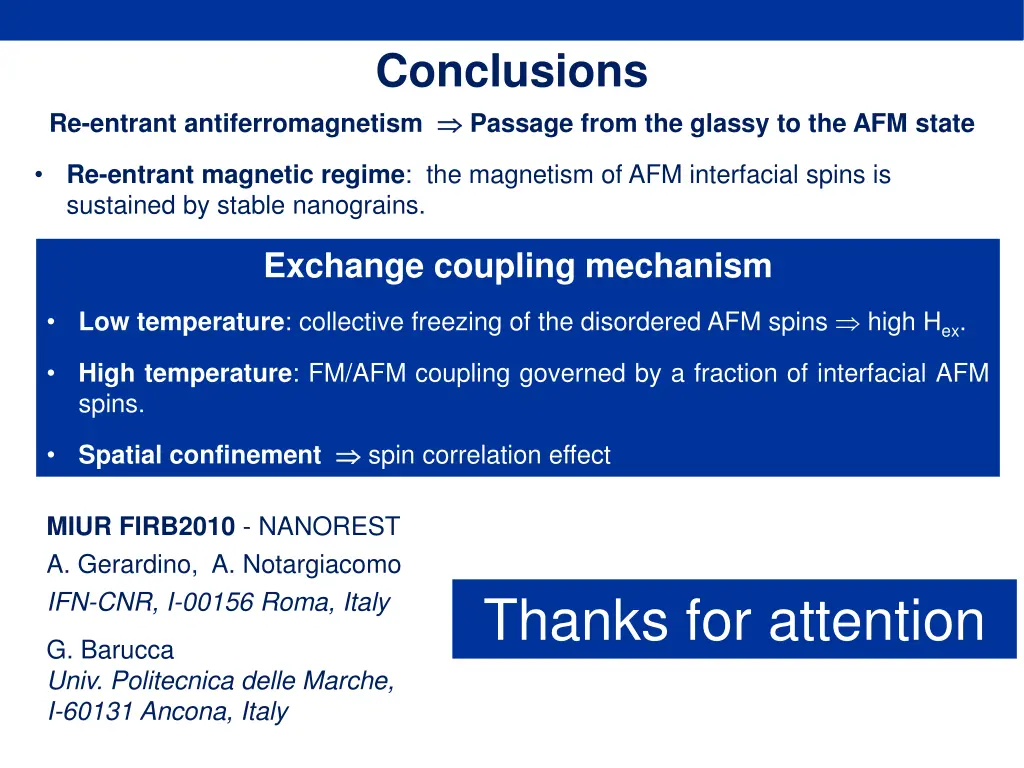 conclusions passage from the glassy