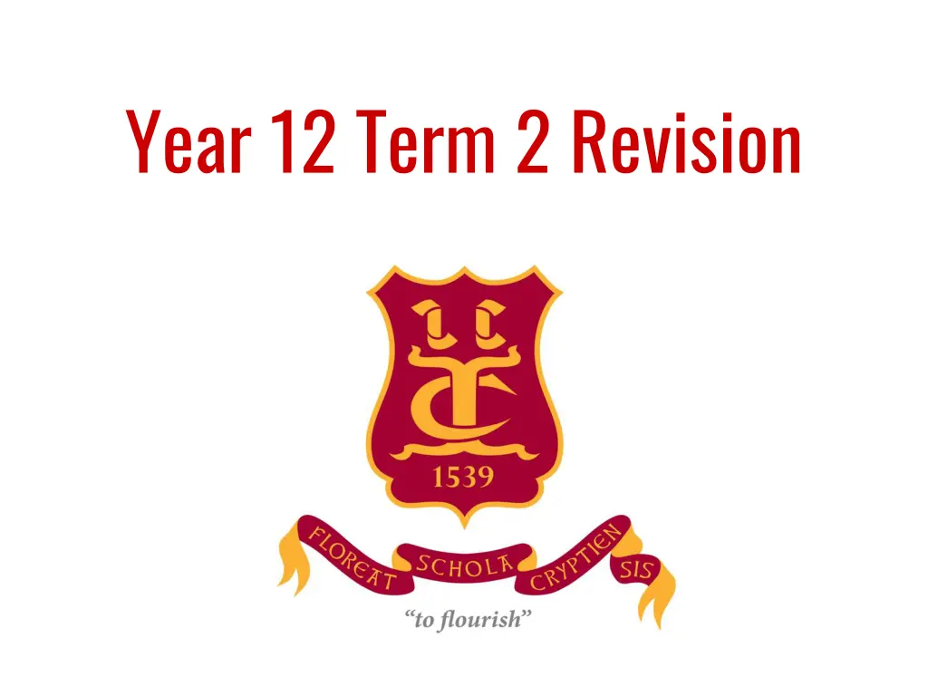 year 12 term 2 revision