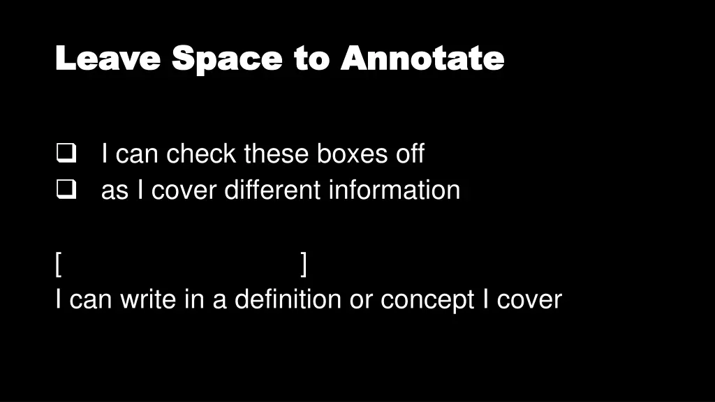 leave space to annotate leave space to annotate