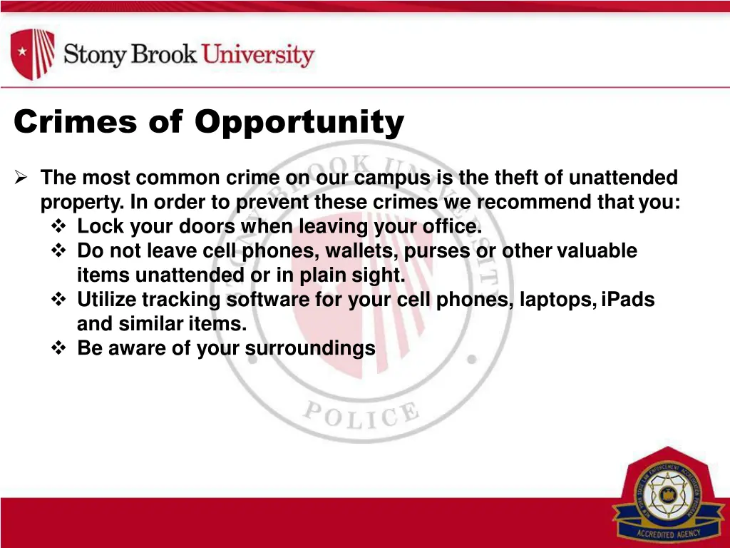 crimes of opportunity