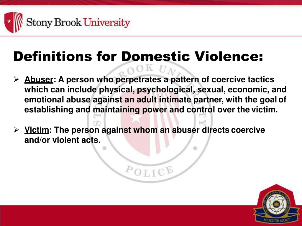 definitions for domestic violence 1