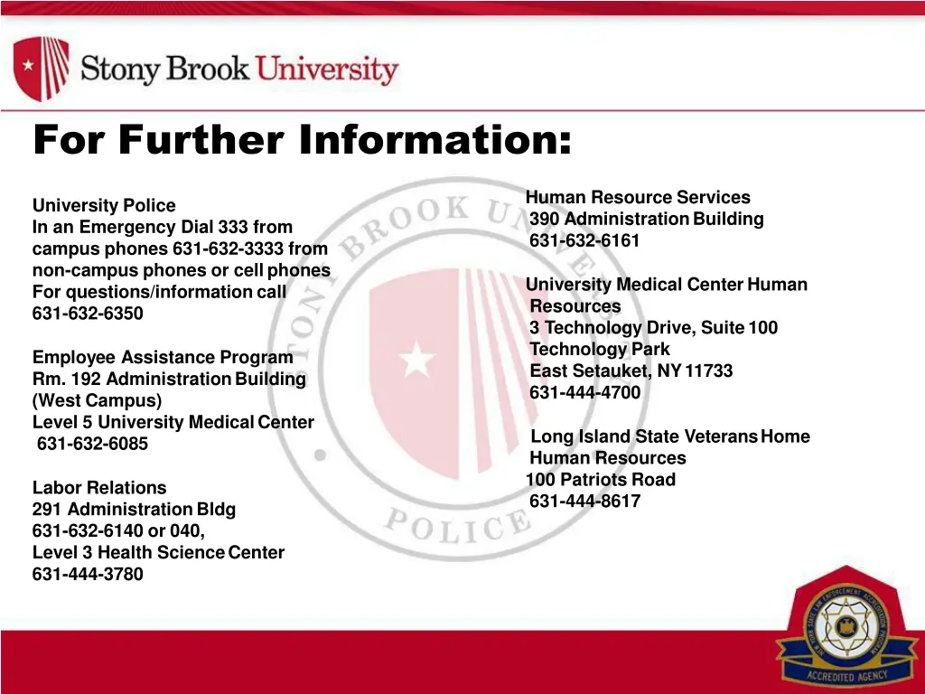 for further information