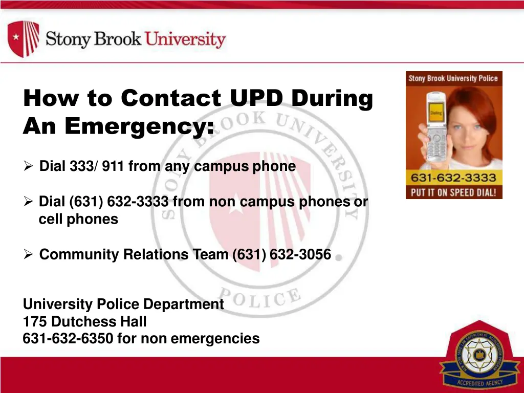 how to contact upd during an emergency
