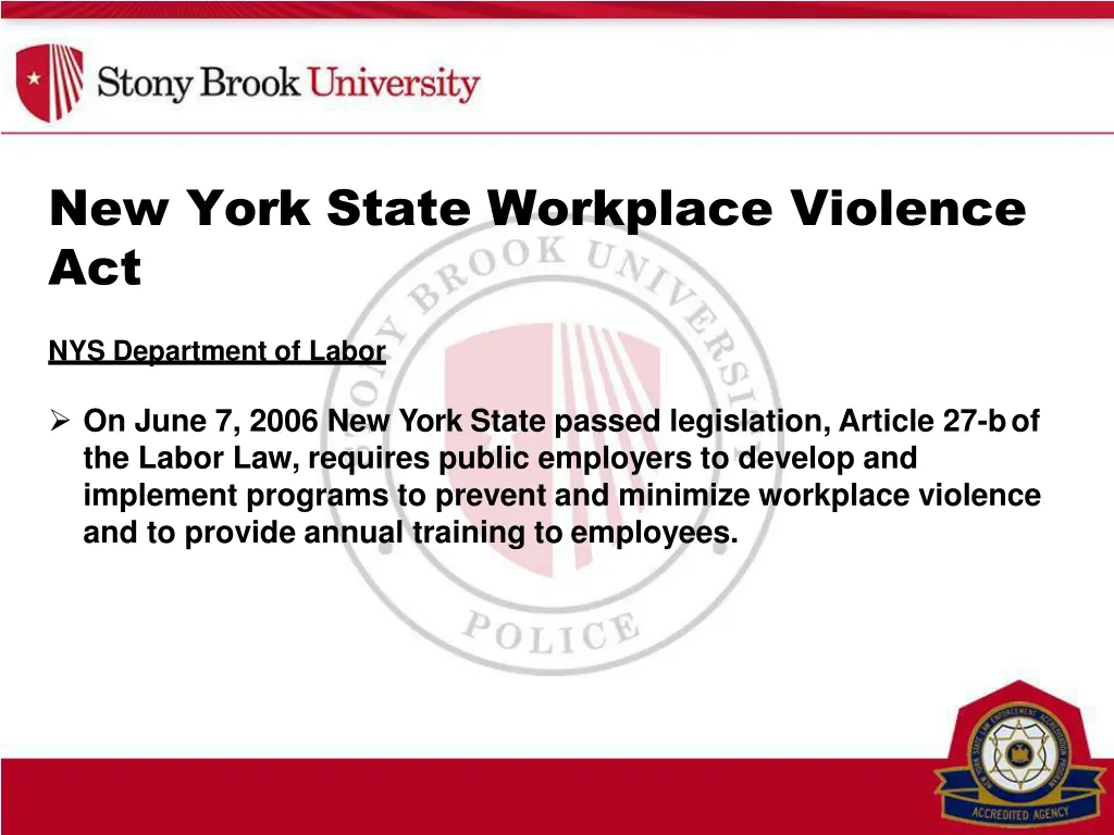 new york state workplace violence act