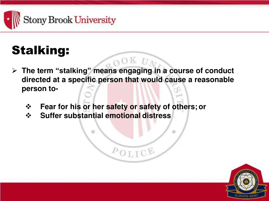stalking