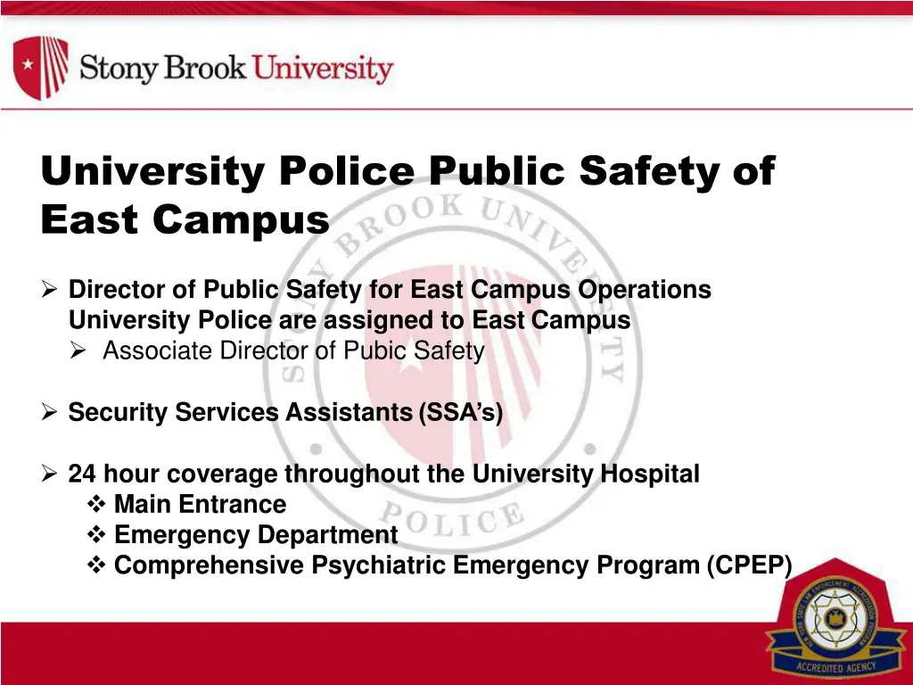 university police public safety of east campus