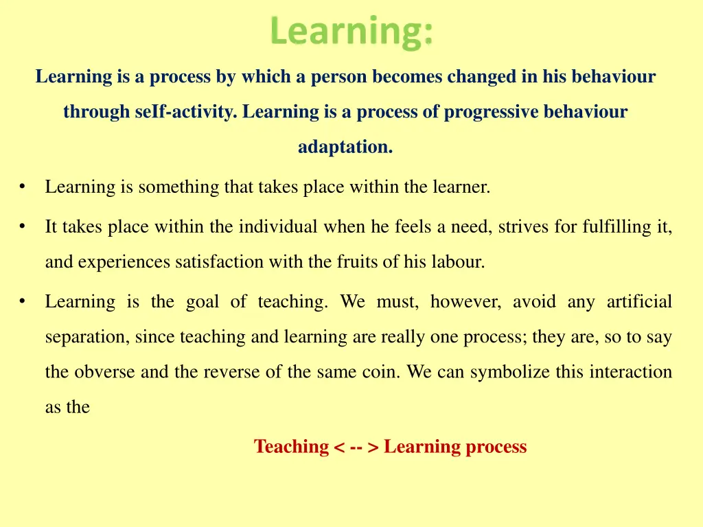 learning