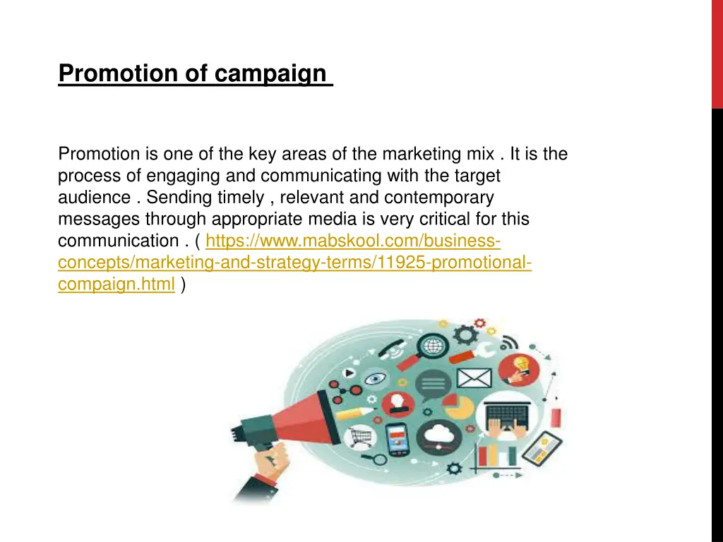 promotion of campaign