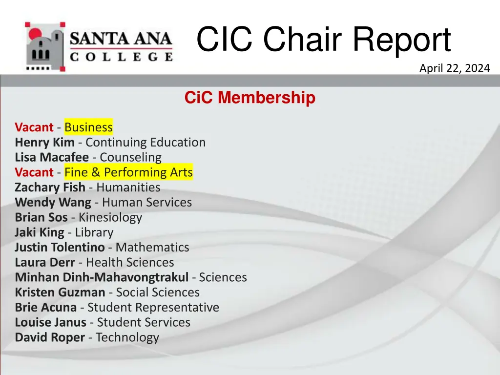 cic chair report 10