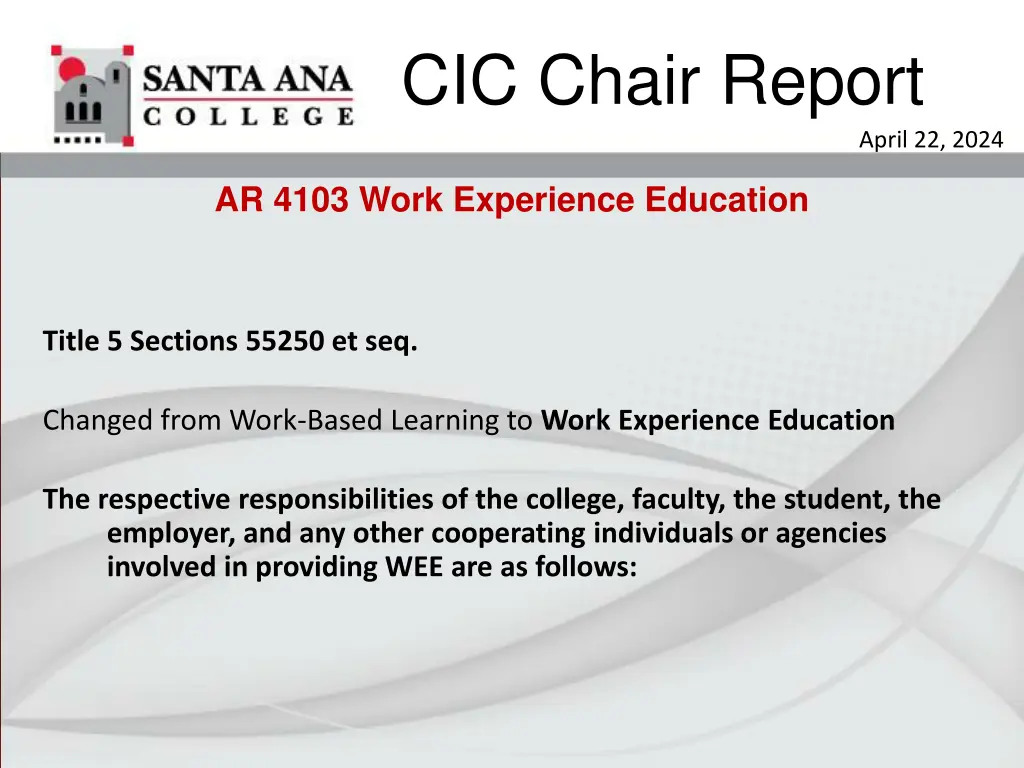 cic chair report 5