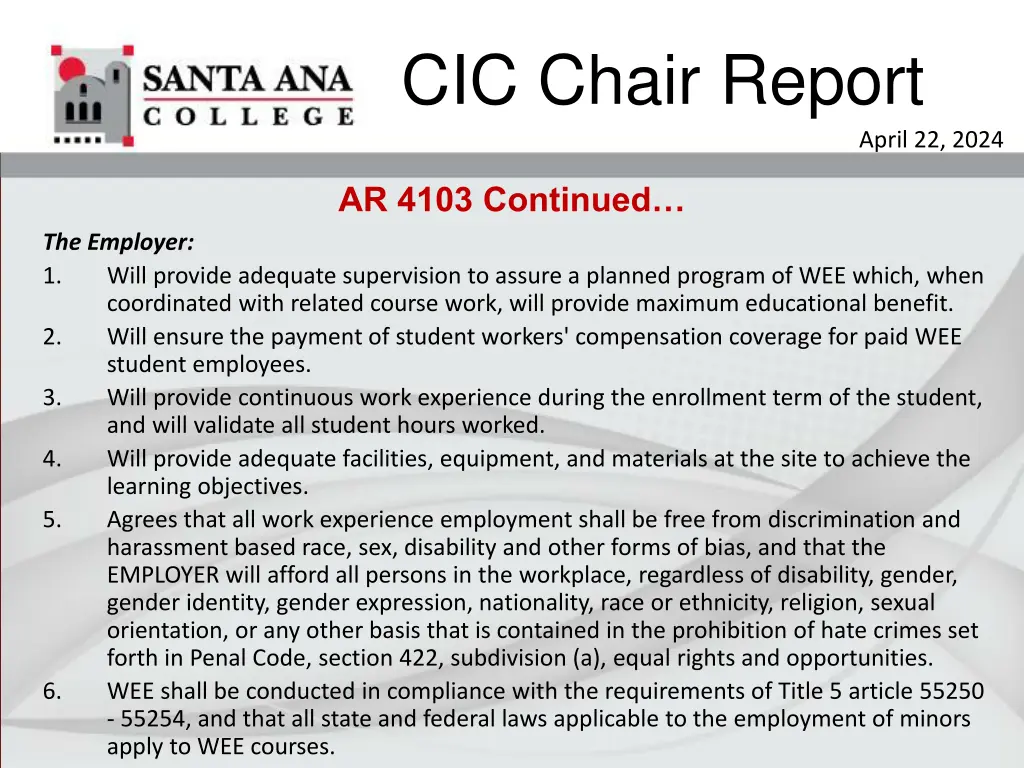 cic chair report 6