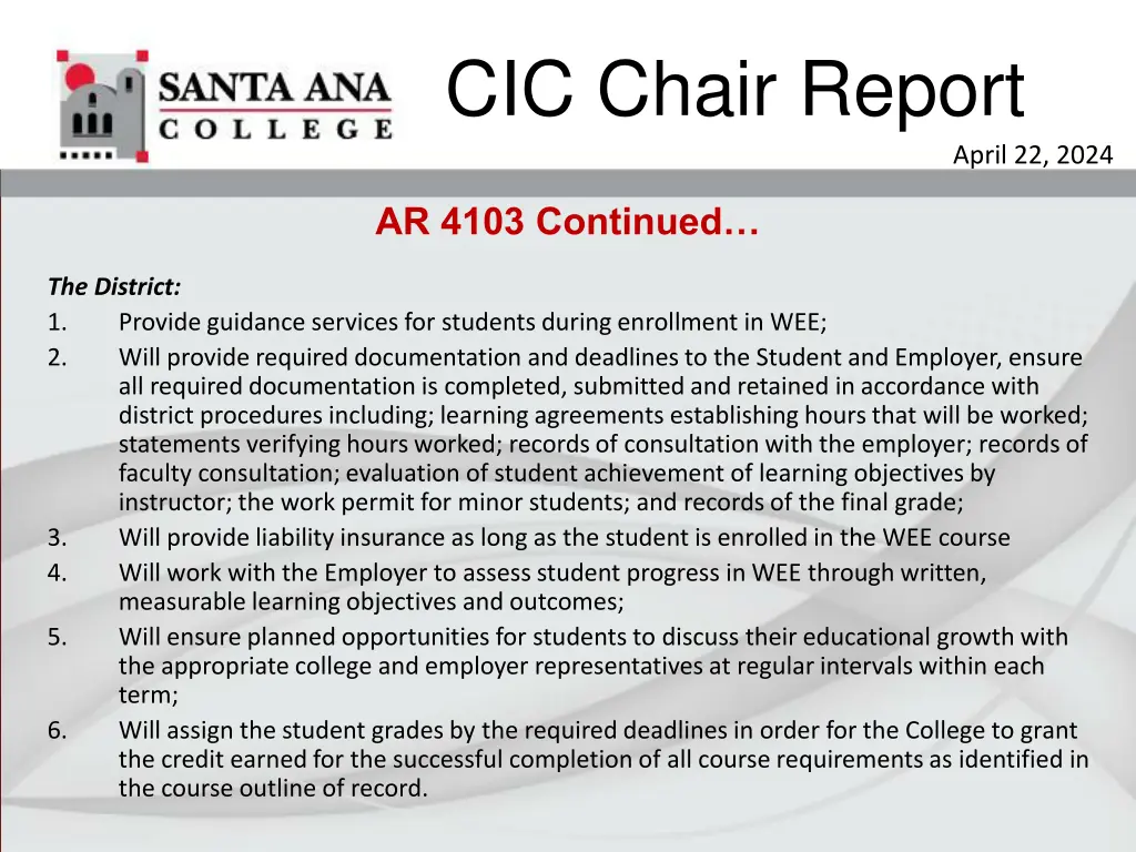 cic chair report 7