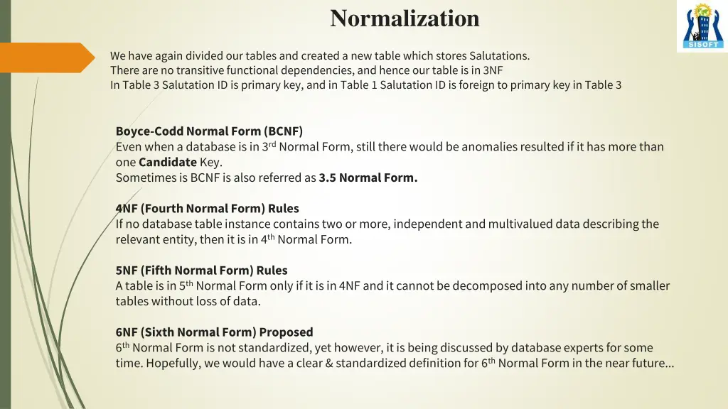 normalization 1