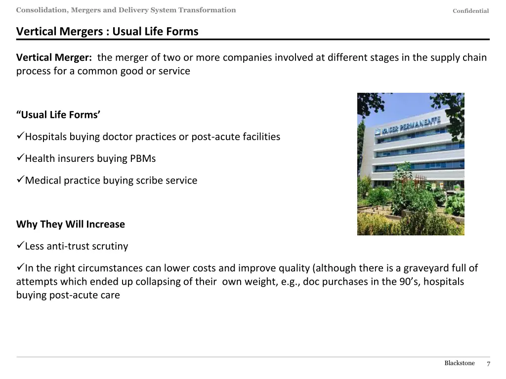 consolidation mergers and delivery system 5