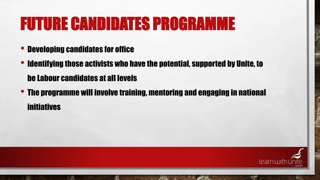 future candidates programme future candidates