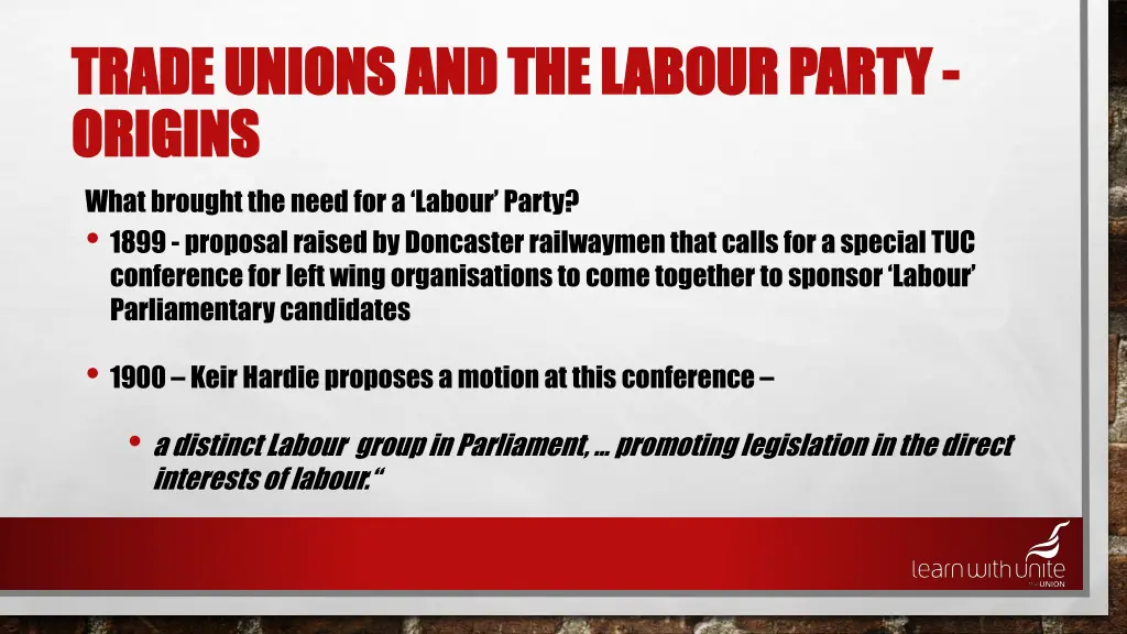 trade unions and the labour party trade unions 1
